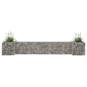 Donica gabionowa kształt H stalo 260x40x40cm