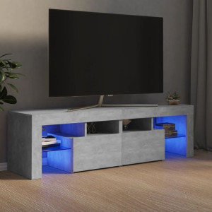 Szafka RTV z LED szary beton 140x35x40cm