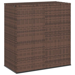 Skrzynia ogrodowa rattan PE 100x49x103.5cm brąz