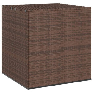 Skrzynia ogrodowa rattan PE 100x97.5x104cm brąz