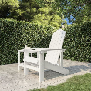 Krzesło ogrodowe Adirondack HDPE białe