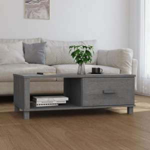 Stolik kawowy ciemnoszary 100x55x35cm lite drewno sosnowe
