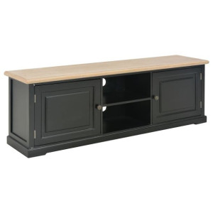 Szafka RTV czarna 120x30x40cm drewniana