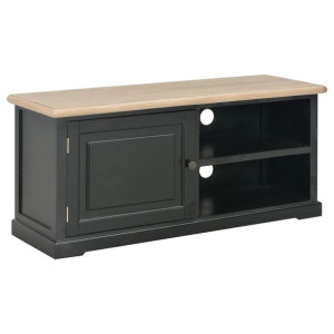Szafka RTV czarna 90x30x40cm drewniana
