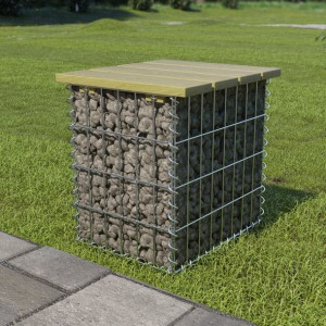 Stołek ogrodowy 40x40x45cm galwanizowana stal i sosna