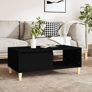 Stolik kawowy czarny 90x50x36.5cm płyta wiórowa