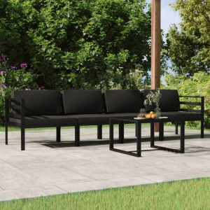 Zestaw do ogrodu 5-cz. poduszki aluminium antracyt