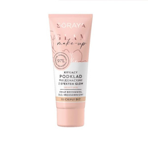 Soraya kryjący podkład pielęgnacyjny z efektem glow 03 Ciepły Beż 30ml