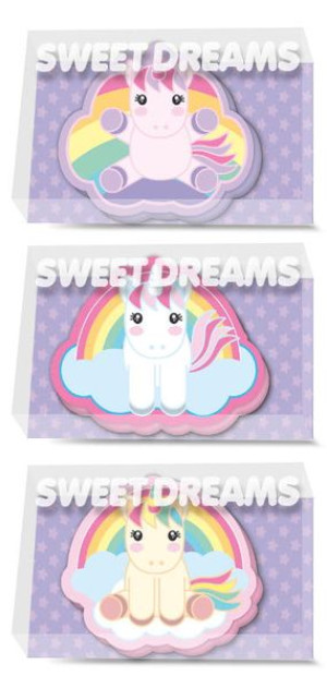 Gumka do ścierania, 6x7 cm Jednorożec Sweet Dreams KL10869 Kids Euroswan mi