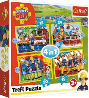 Trefl Puzzle 4w1 Pomocny Strażak Sam