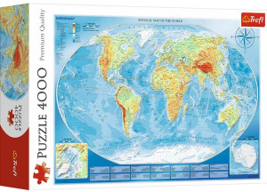 Trefl Puzzle 4000 El Wielka Mapa Fizyczna Świata