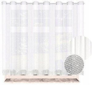 Firana na przelotkach 150x300 woal kółka Cyrkonie