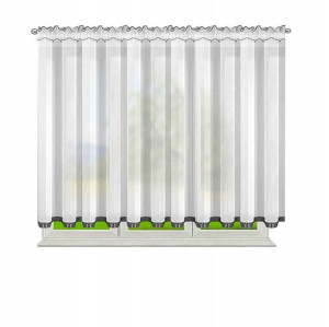 Firany gotowe proste 150x400 cm Firana z lamówką