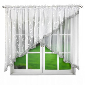 Firana gotowa z haftem i cyrkoniami 150x400