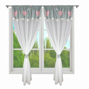 Firana gotowa z cyrkoniami 145 x 250 firany serca