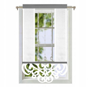 Panel ażurowy biało-szary 60 x 150 FILC Firana
