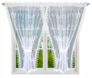 Gotowa firana kokony 150x400 z markizety i gipiury