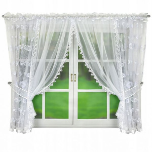 Firana gotowa z markizety i gipiury 150x400 Firany