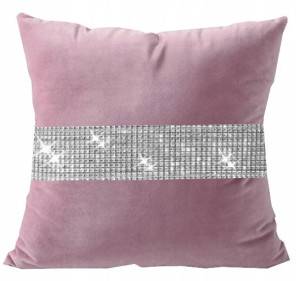 POSZEWKA WELUROWA z cyrkoniami 40x40 Diamenty