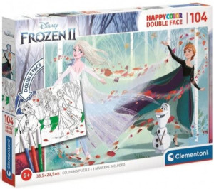 Clementoni Puzzle 104el Double Face Kraina Lodu 2
