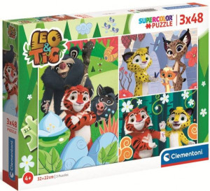Clementoni Puzzle 3x48 El Leo I Tig