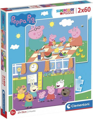 Clementoni Puzzle 2x60 El Świnka Peppa