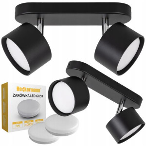 Lampa Led Spot Light 2 Punktowa Z Żarówkami Gx53