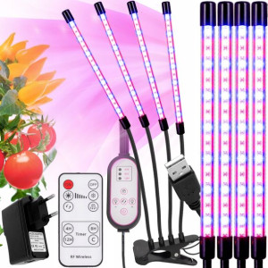 4x Lampa 80x Led Do Wzrostu Roślin Timer + Pilot