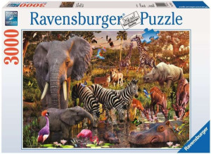 Ravensburger Puzzle 3000el Afrykańskie Zwierzęta