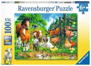 Ravensburger Puzzle 100 El Xxl Zwierzęta Wiejskie