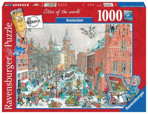 Ravensburger Puzzle 1000 El Amsterdam Zimą