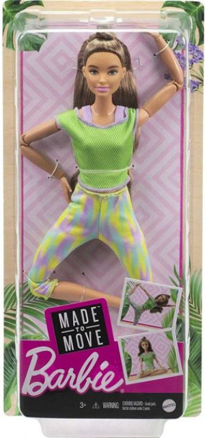 Mattel Barbie Lalka Made To Move Zielony Strój