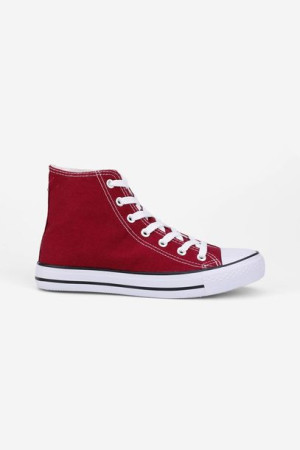 Trampki wysokie buty damskie bordowe-16 Cecilio Bordowy 37