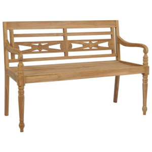 Ławka ogrodowa 120cm lite drewno tekowe