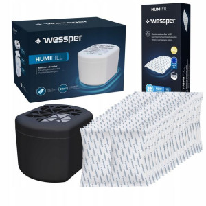 Pochlaniacz Wilgoci Wessper 250g 40x Wkład Czarny