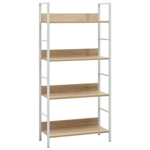 Regał z 4 półkami dębowy 60x27.6x124.5cm płyta wiórowa