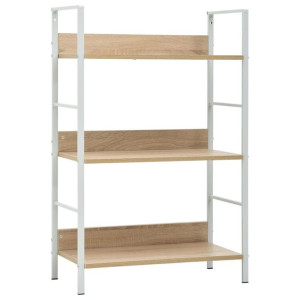 Regał z 3 półkami dębowy 60x27.6x90.5cm płyta wiórowa