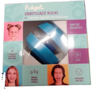 FIDGET Orbitujące kulki niebieska antystresowa