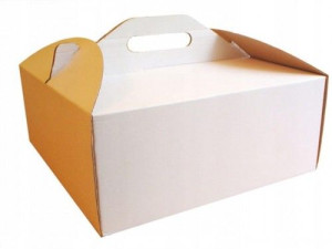 50szt. Karton OPAKOWANIE na TORT 300x300x150 białe