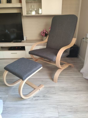 Fotel Finka Fiński z Podnóżkiem Pufa PRODUCENT