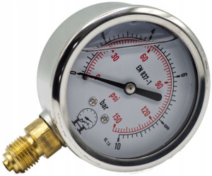 Manometr zegar hydrauliczny 10 Bar 63mm