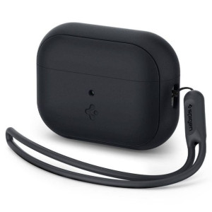 Etui Apple Airpods Pro 1 / 2 Spigen Silicone Fit Strap Czarne