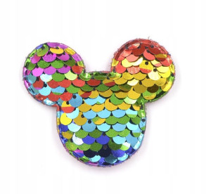 Naszywka Aplikacja Myszka Mickey z Cekinami
