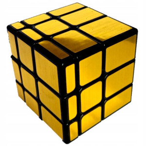 Kostka Mirror Asymetryczna 3x3 ZŁOTA wersja + podstawka Rubika