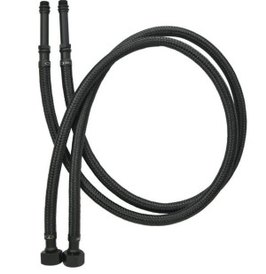 Wąż przyłączeniowy 60CM W OPLOCIE DO BATERII FI 8MM 3/8X10/L-50 N-W CZARNY