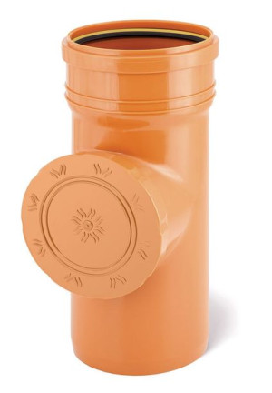 Czyszczak rynny spustowej z sitkiem Ø160 mm pomarańczowy - Karmat