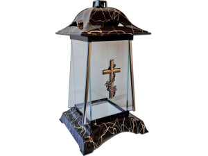 Znicz Lampion Kpl3 Czarno-złoty