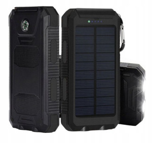 Pancerny Powerbank Solarny 20000 Mah 2xusb