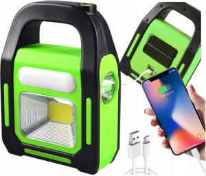 Latarka Lampa Solarna Powerbank Akumulatorowa Led