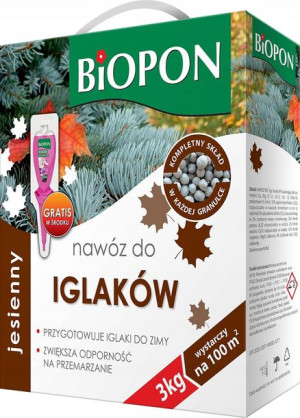 Nawóz do iglaków jesienny 3kg Biopon